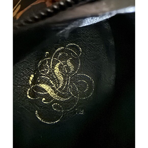 Animal Stiletto Heel Booties 6 Black Gold Chic Clubwear Peep Toe Boots Going Out - Picture 8 of 8